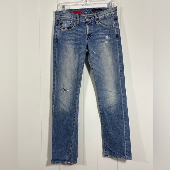 Ag Adriano Goldschmied Denim - AG Adriano Goldschmied Jeans Women Sz 27R The Tomboy Distressed USA Low Rise Y2K
